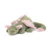 Jellycat Stofftier Malachy Dragon Plüsch-Drache Grün-Rosa