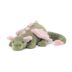 Jellycat Stofftier Malachy Dragon Plüsch-Drache Grün-Rosa