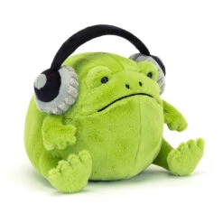 Jellycat Stofftier Ricky Rain Frog Headphones Plüsch Frosch