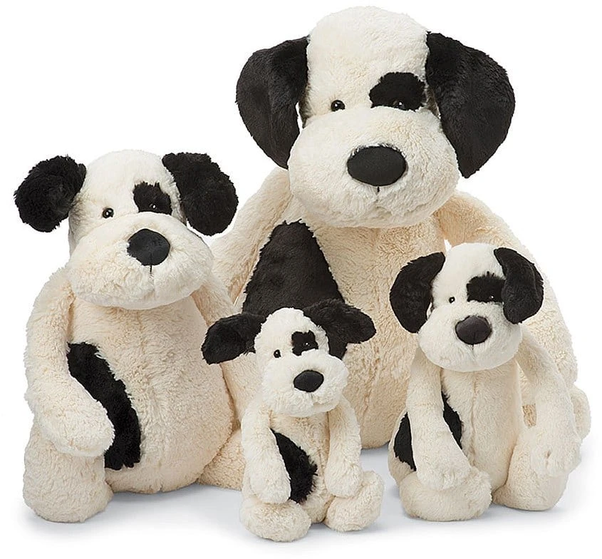Jellycat Bashful Welpe Schwarz Und Cremefarben Mittelgroß - 31cm 4 Jellycat Bashful Welpe Schwarz Und Cremefarben Mittelgroß - 31cm – Bild 4
