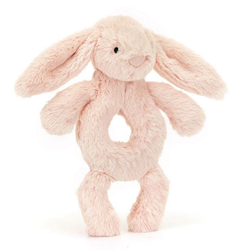 Jellycat Greifling Bashful Bunny Ring Rattle Blush Rassel Rosa 1 Jellycat Greifling Bashful Bunny Ring Rattle Blush Rassel Rosa