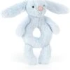 Jellycat Bashful Greifring Hase Blau