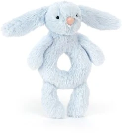 Jellycat Bashful Greifring Hase Blau