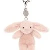 Jellycat Bashful Hase Rosig Schlüsselanhänger - 8x3cm