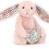 Jellycat Blossom Herz Blush Hase - 15x8cm
