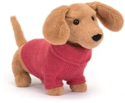 Jellycat Pullover Würstchen Hund Rosa - 14x7cm