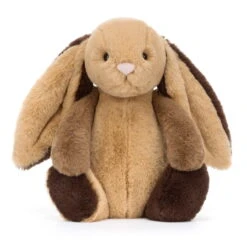 Jellycat Stofftier Bashful Patchwork Brown Bunny Original Plüsch-Hase Braun