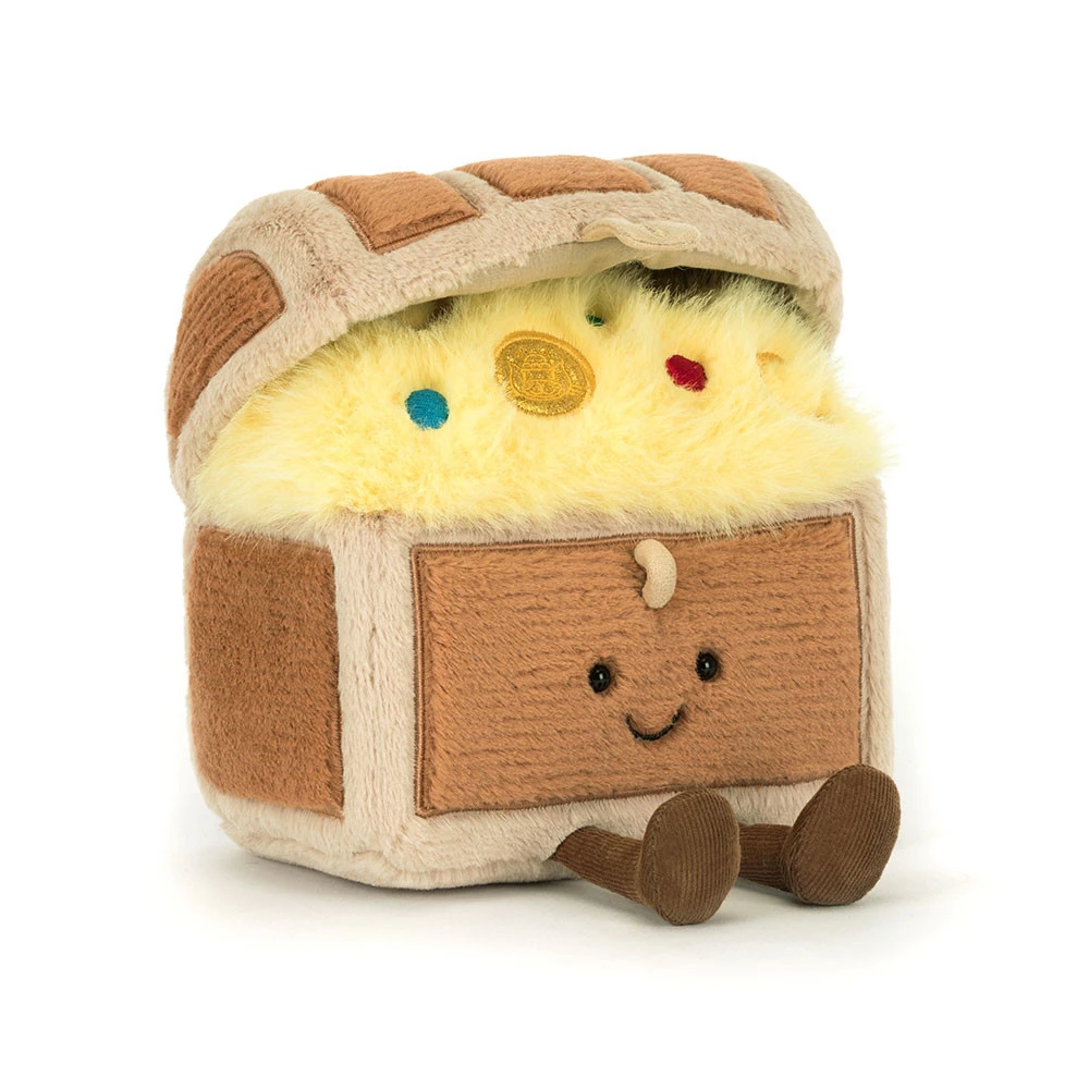 Jellycat Stofftier Amuseables Treasure Chest Plüsch-Schatztruhe 2 Jellycat Stofftier Amuseables Treasure Chest Plüsch-Schatztruhe – Bild 2
